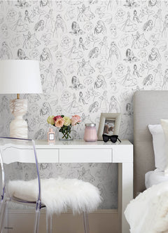 Disney2 Peel and Stick Wallpaper in a room setting