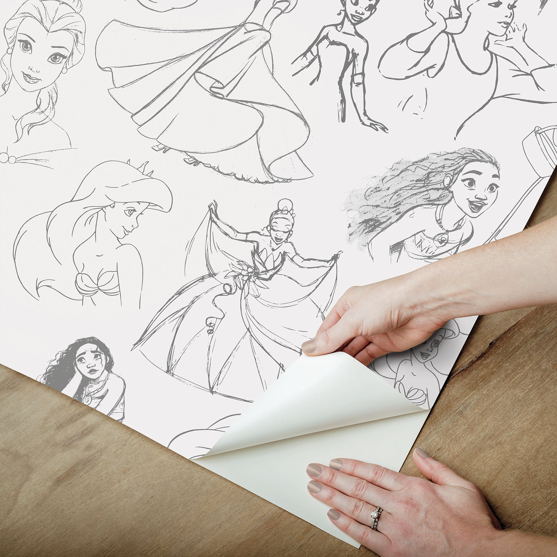 Disney2 Peel and Stick Wallpaper - how to peel