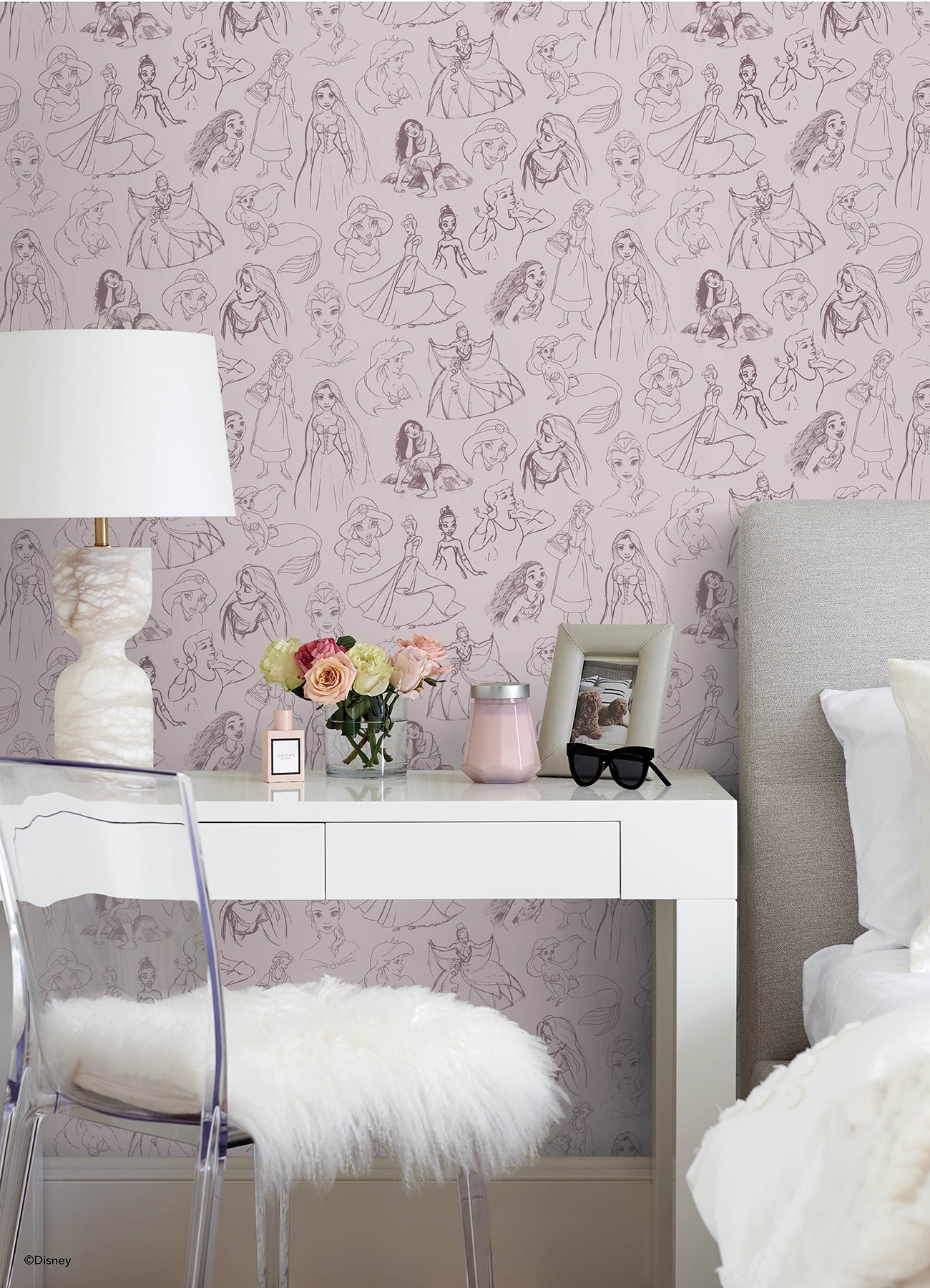Disney2 Peel and Stick Wallpaper in a room setting