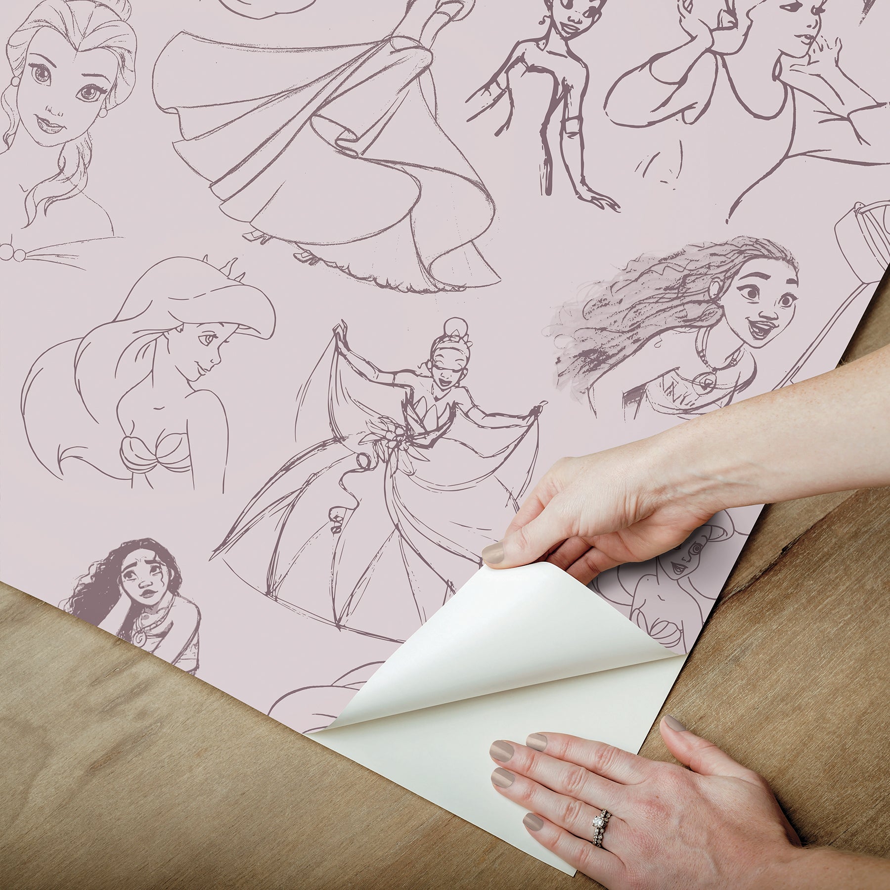 Disney2 Peel and Stick Wallpaper - how to peel