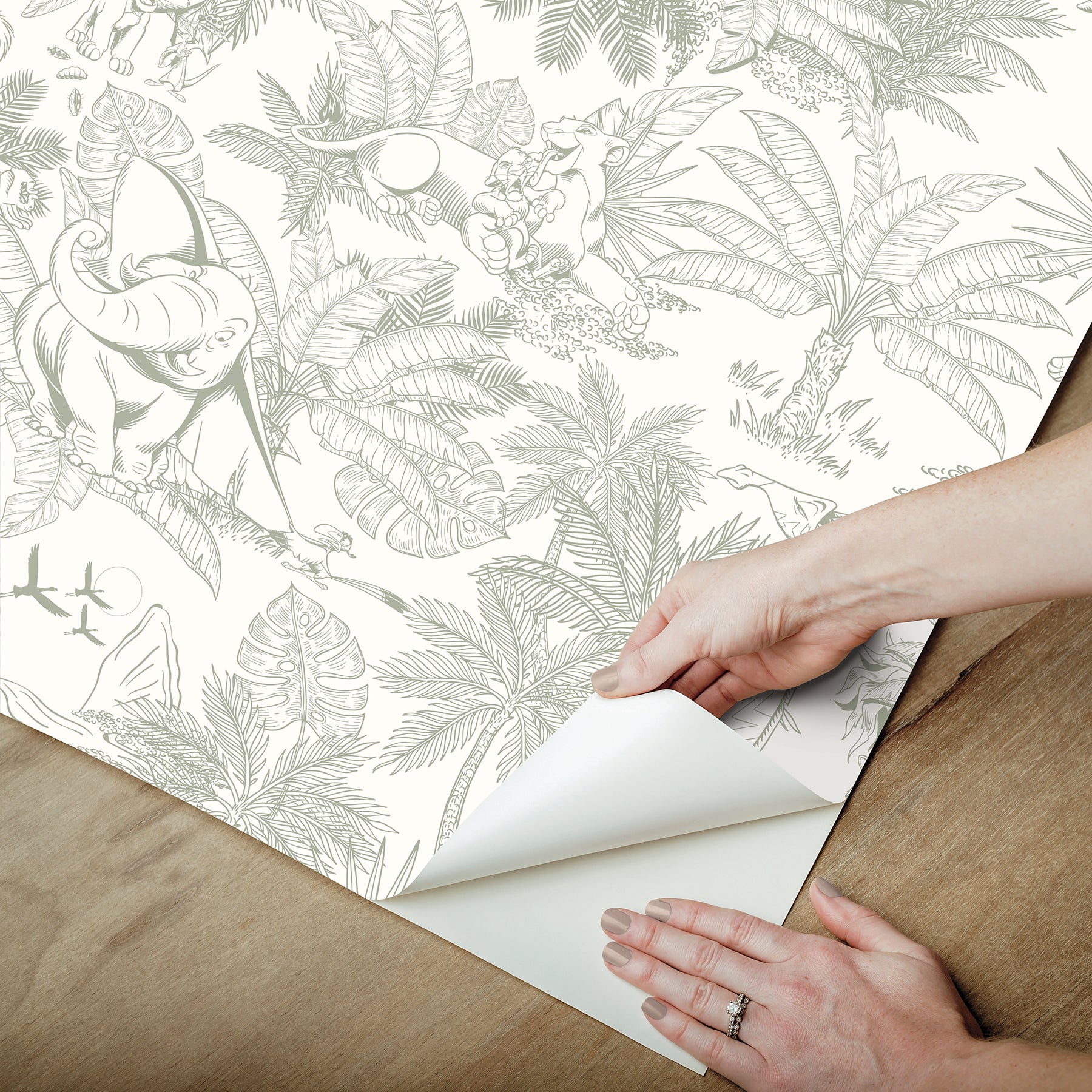 Disney2 Peel and Stick Wallpaper - how to peel