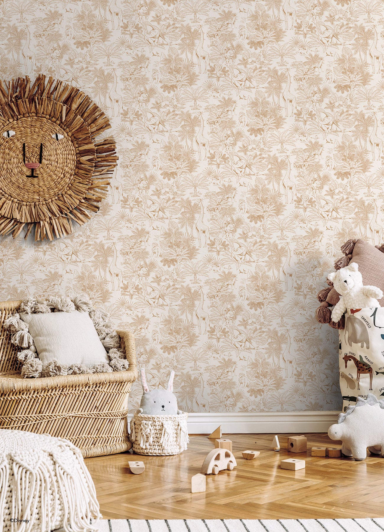 Disney2 Peel and Stick Wallpaper in a room setting