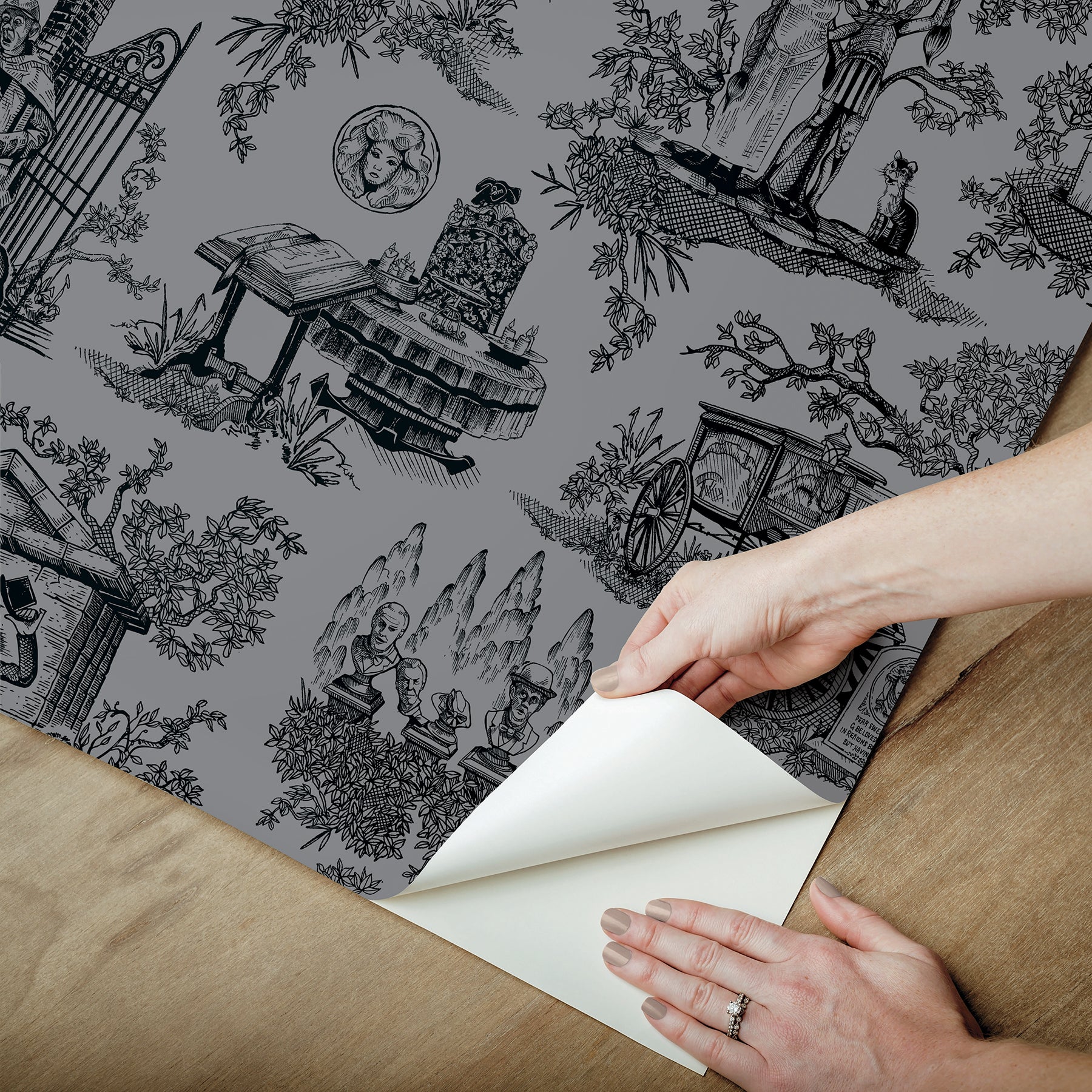 Disney Peel and Stick Wallpaper - how to peel