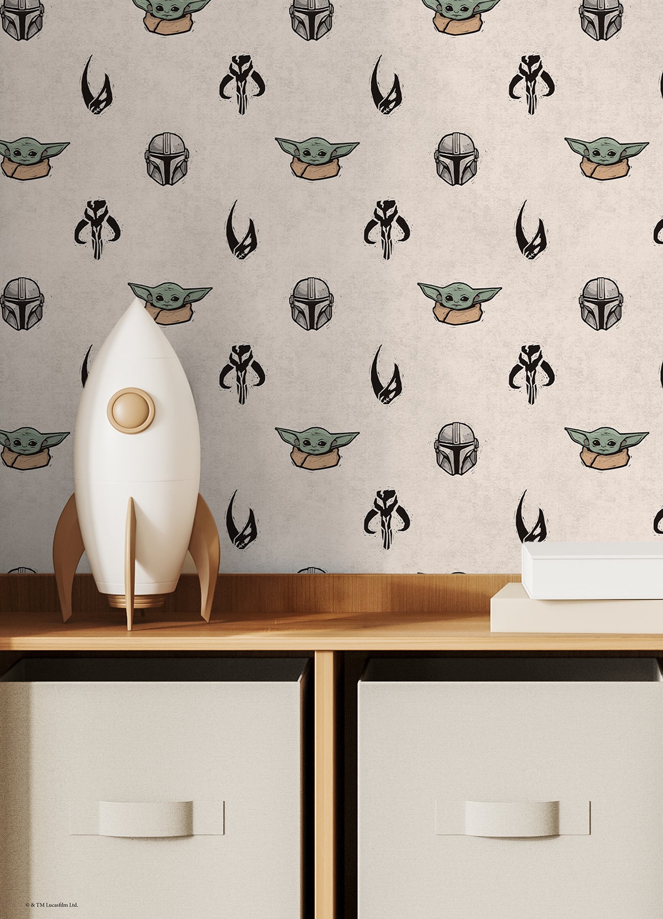 Star Wars The Mandalorian and Grogu PSWP in a room setting