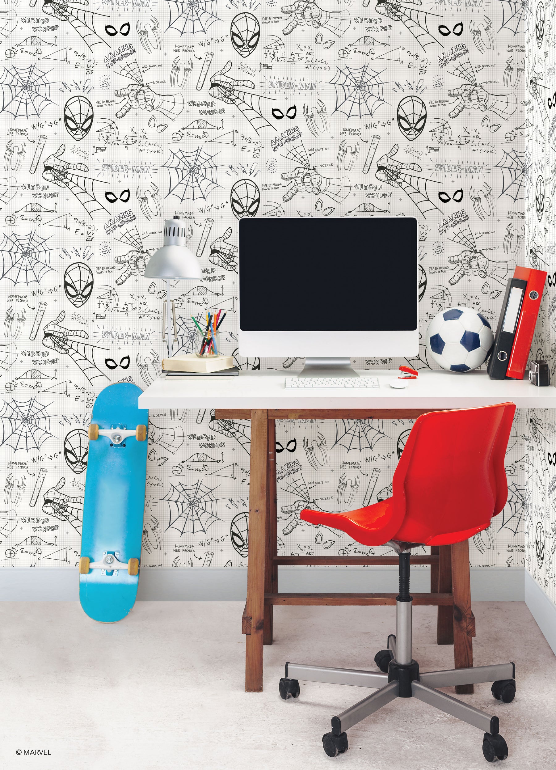 Spider-man Superpowers P&S Wallpaper in a room setting