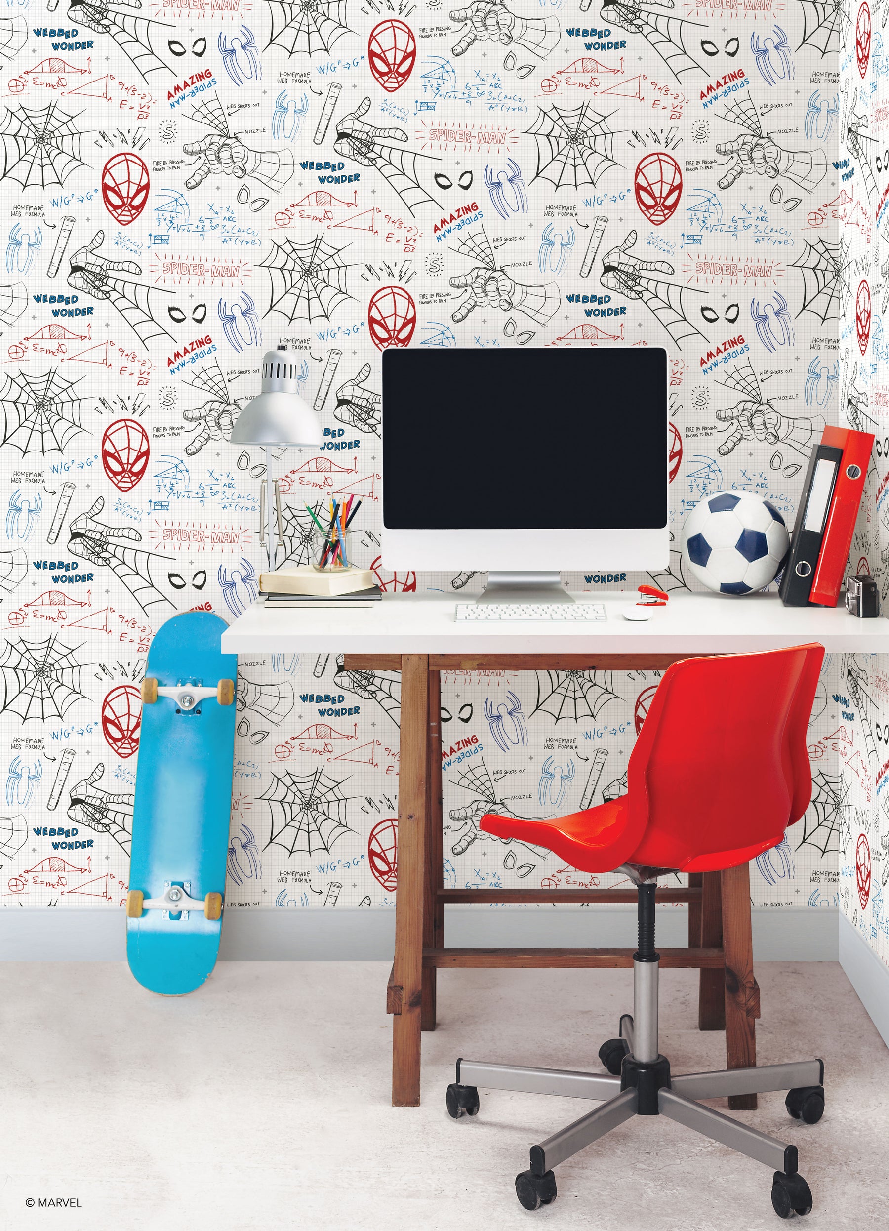 Spider-man Superpowers P&S Wallpaper in a room setting