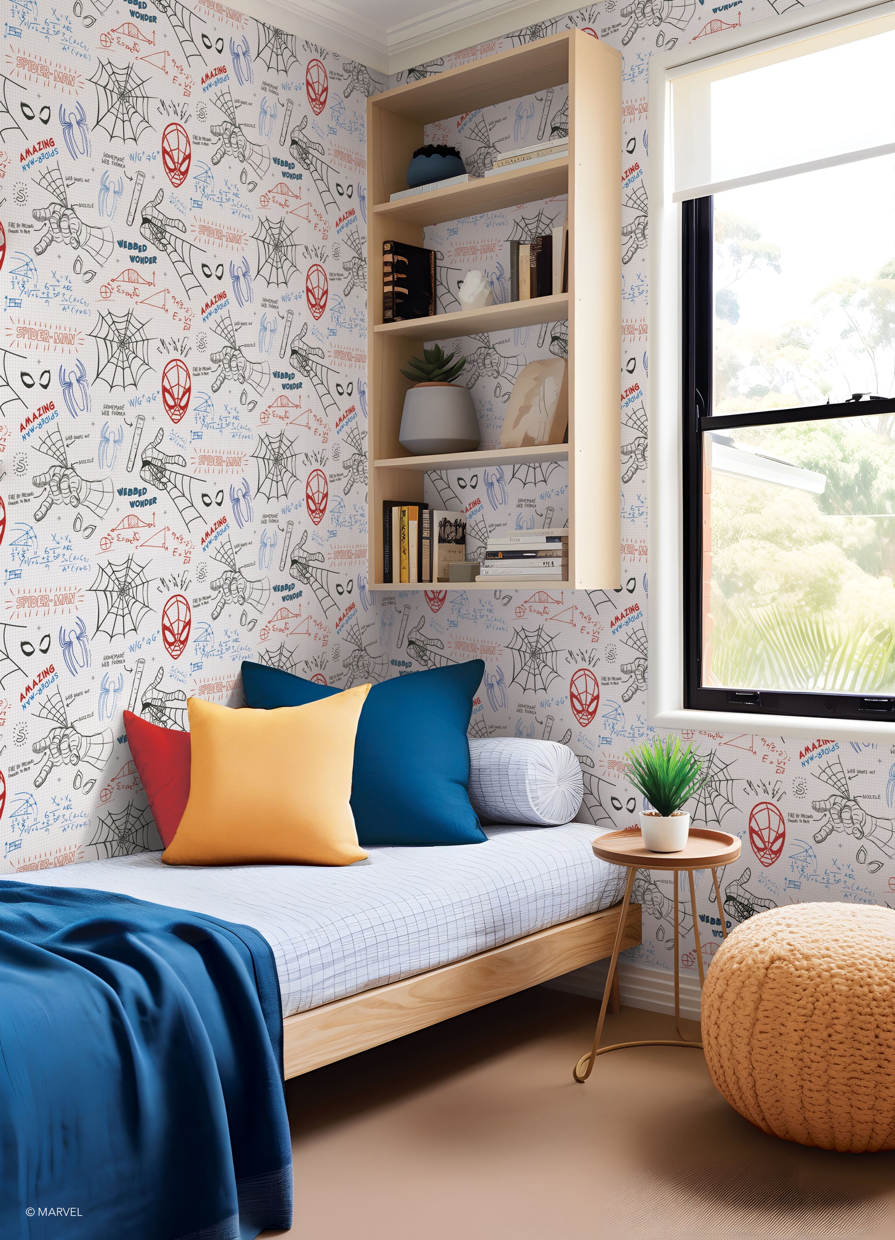 Spider-man Superpowers P&S Wallpaper in a room setting
