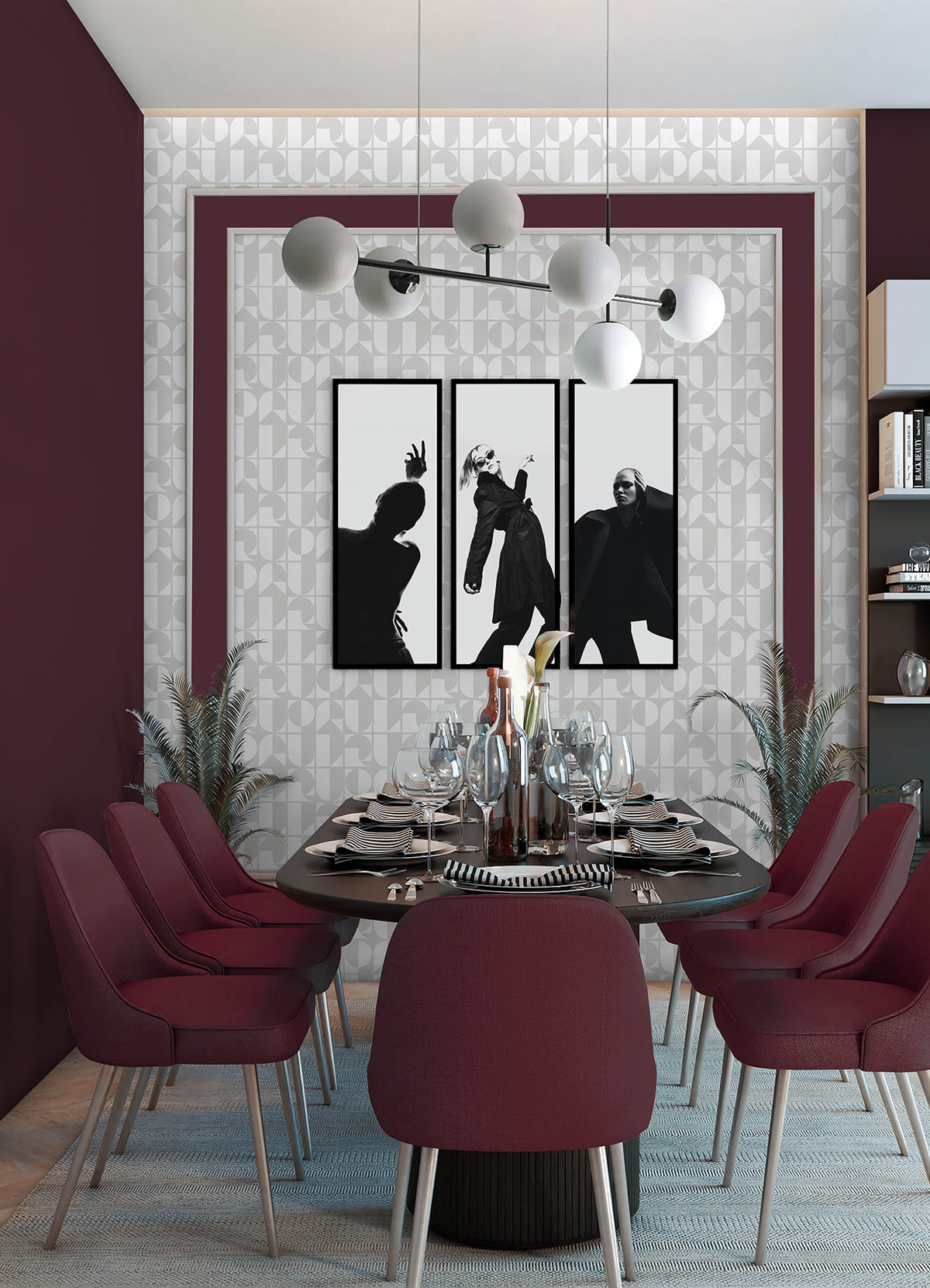 RuDeco P&S Wallpaper in a room setting
