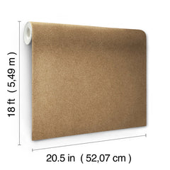 A close-up view of a cork board surface reveals a natural, subtly uneven texture composed of tiny light to medium brown granules pressed together. This organic look would beautifully complement WallPops’ RuPaul RuSuede Peel and Stick Wallpaper or pair seamlessly with other azure blue wallcoverings for easy and stylish customization. The surface is shown free from any objects, pins, or text.