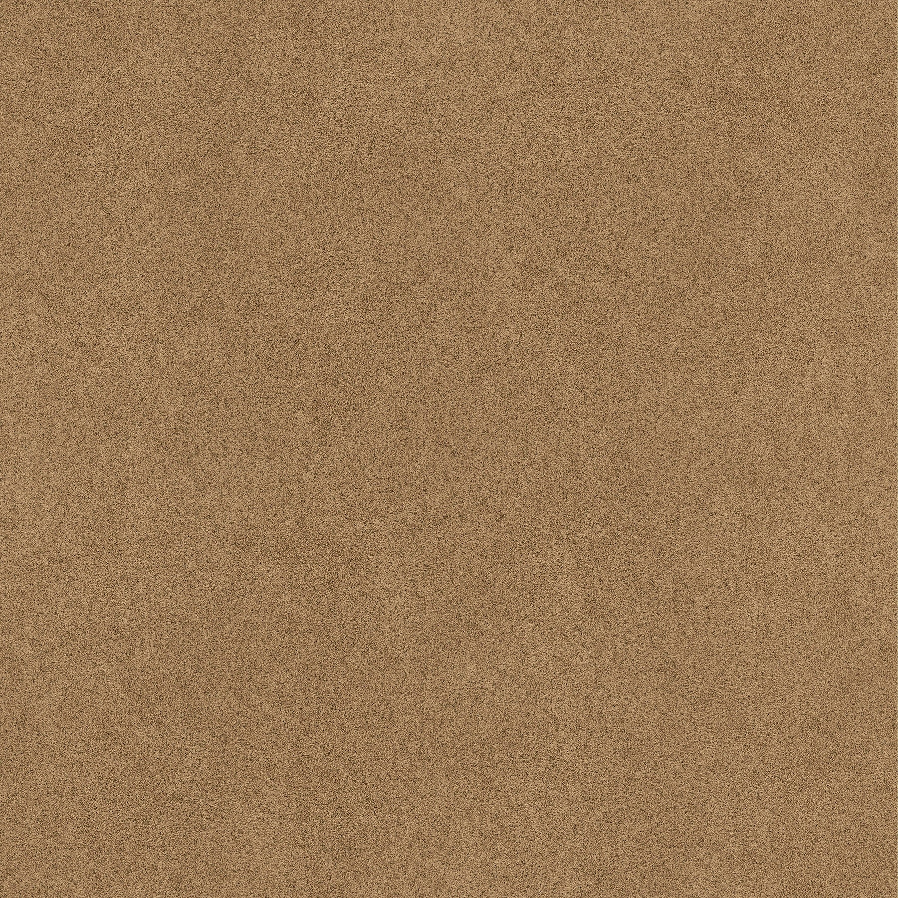A close-up view of a cork board surface reveals a natural, subtly uneven texture composed of tiny light to medium brown granules pressed together. This organic look would beautifully complement WallPops’ RuPaul RuSuede Peel and Stick Wallpaper or pair seamlessly with other azure blue wallcoverings for easy and stylish customization. The surface is shown free from any objects, pins, or text.