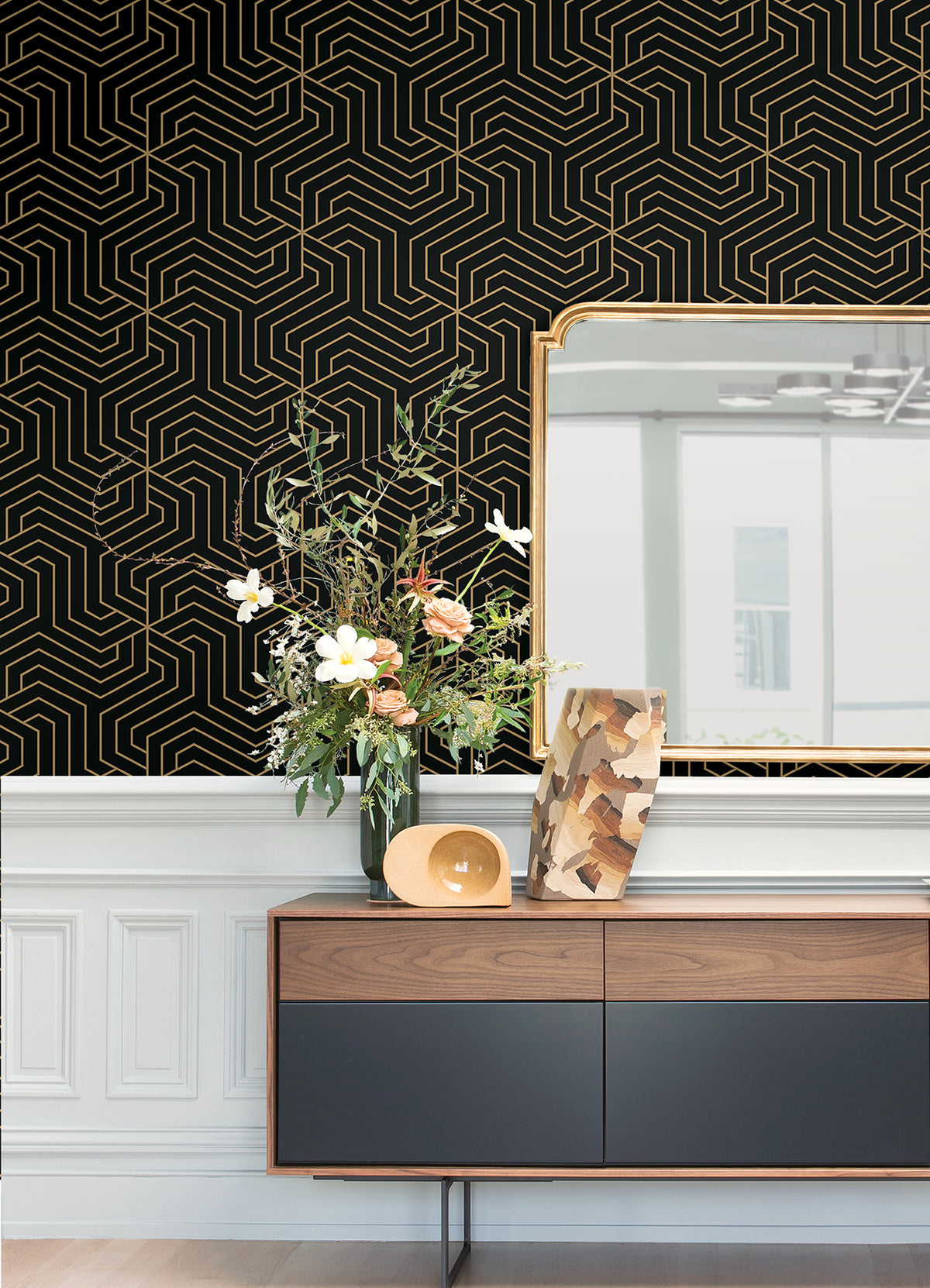 Ramsey P&S Wallpaper in a room setting