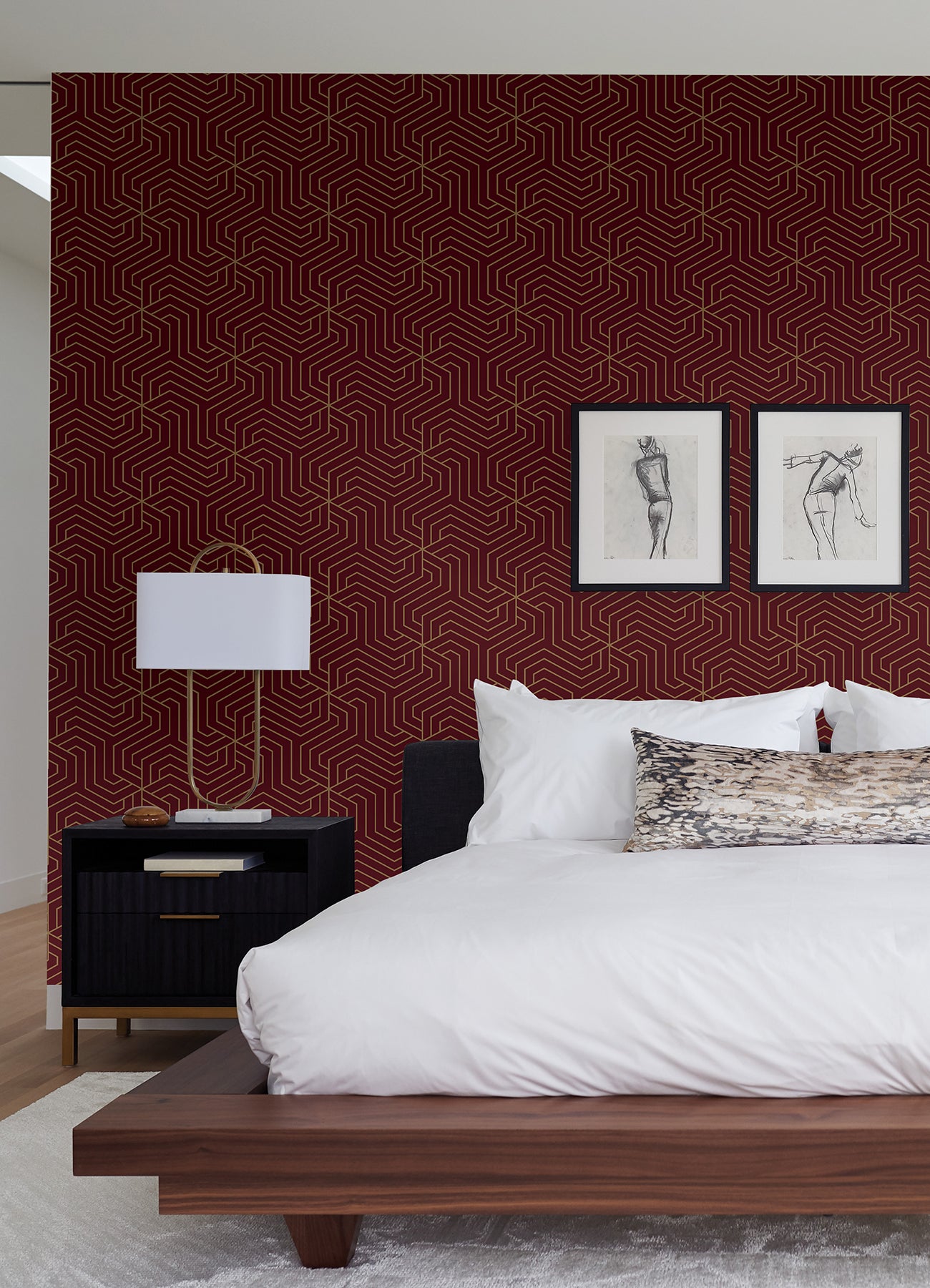 Ramsey P&S Wallpaper in a room setting