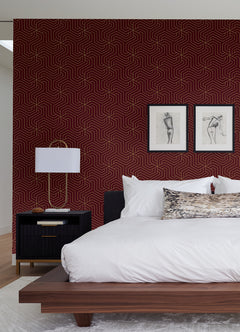 Ramsey P&S Wallpaper in a room setting