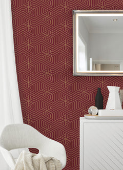 Ramsey P&S Wallpaper in a room setting