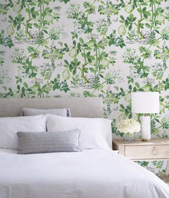 Shantung Garden P&S Wallpaper in a room setting