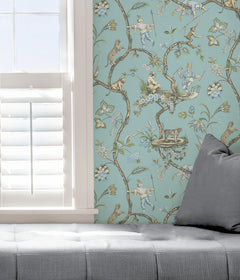 Chinoise Exotique P&S Wallpaper in a room setting