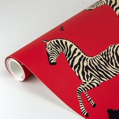 Zebra Safari P&S Wallpaper pattern close-up