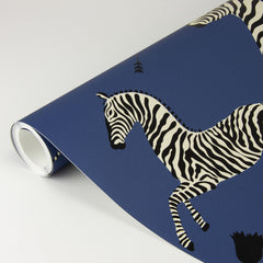 Zebra Safari P&S Wallpaper pattern close-up