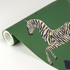 Zebra Safari P&S Wallpaper pattern close-up