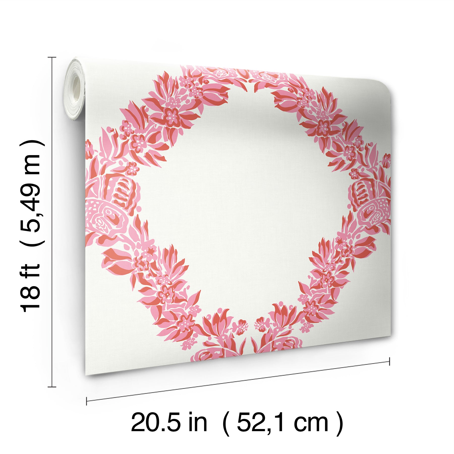 Wreath P&S Wallpaper - dimensions
