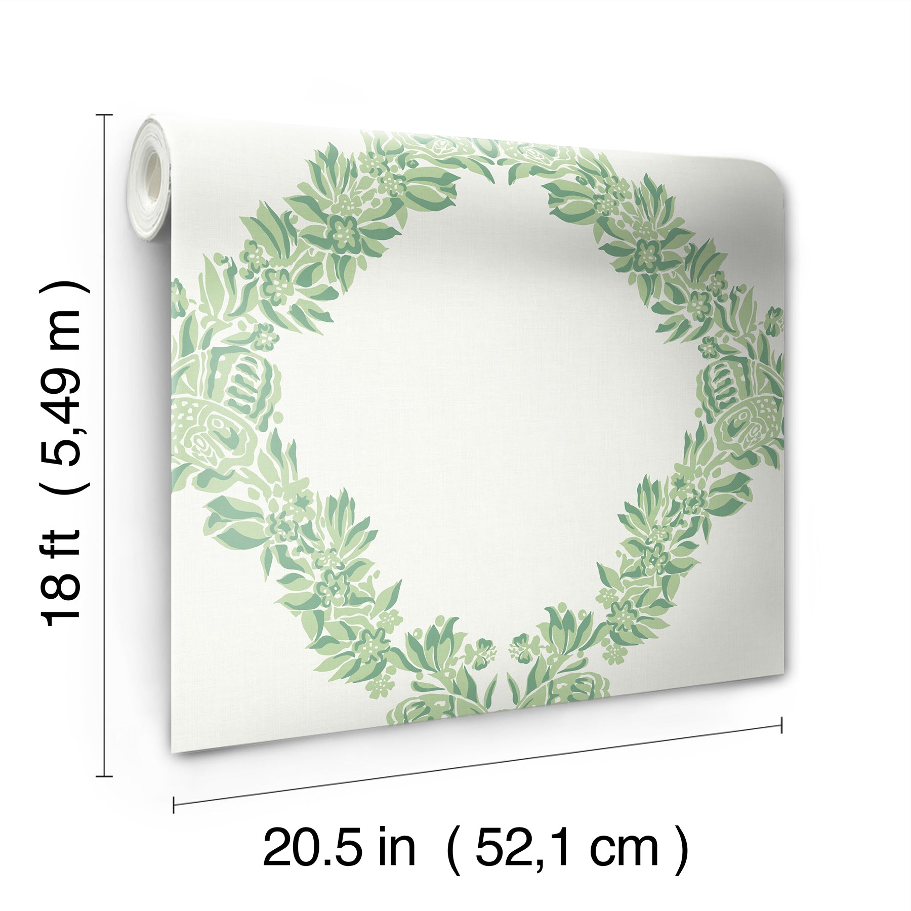 Wreath P&S Wallpaper - dimensions