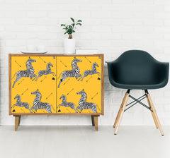 Zebra Safari P&S Wallpaper in a room setting