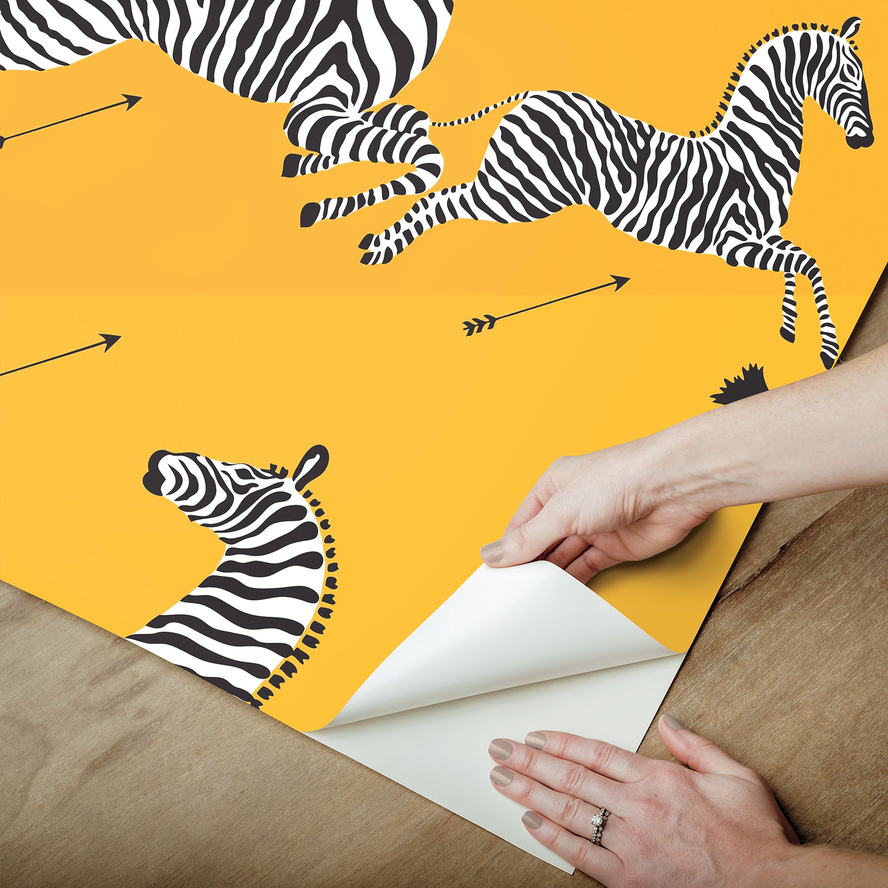 Zebra Safari P&S Wallpaper - how to peel