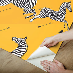 Zebra Safari P&S Wallpaper - how to peel