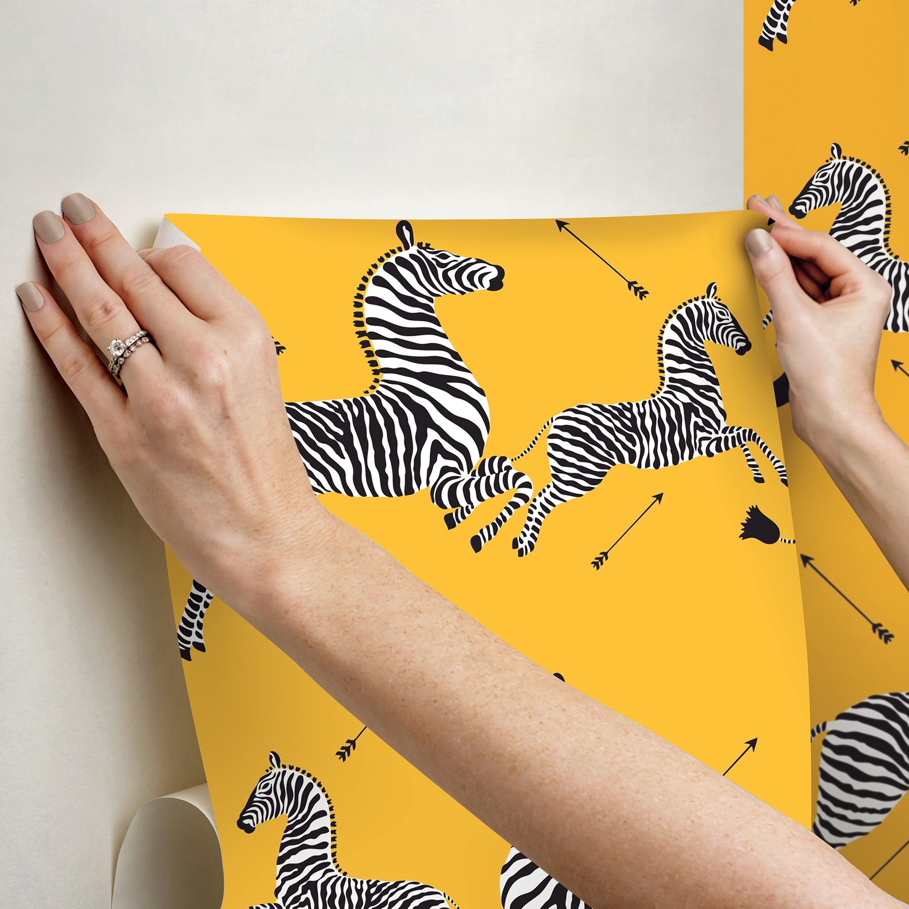 Zebra Safari P&S Wallpaper - how to stick
