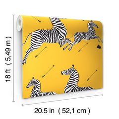 Zebra Safari P&S Wallpaper - dimensions