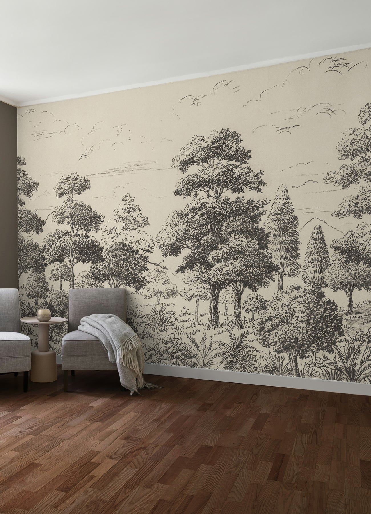 Sylva P&S Wall Murals in a room setting