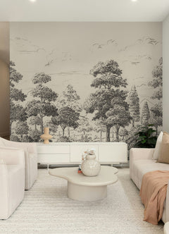 Sylva P&S Wall Murals in a room setting