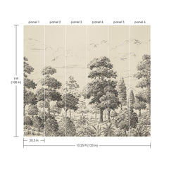 Sylva P&S Wall Murals - dimensions