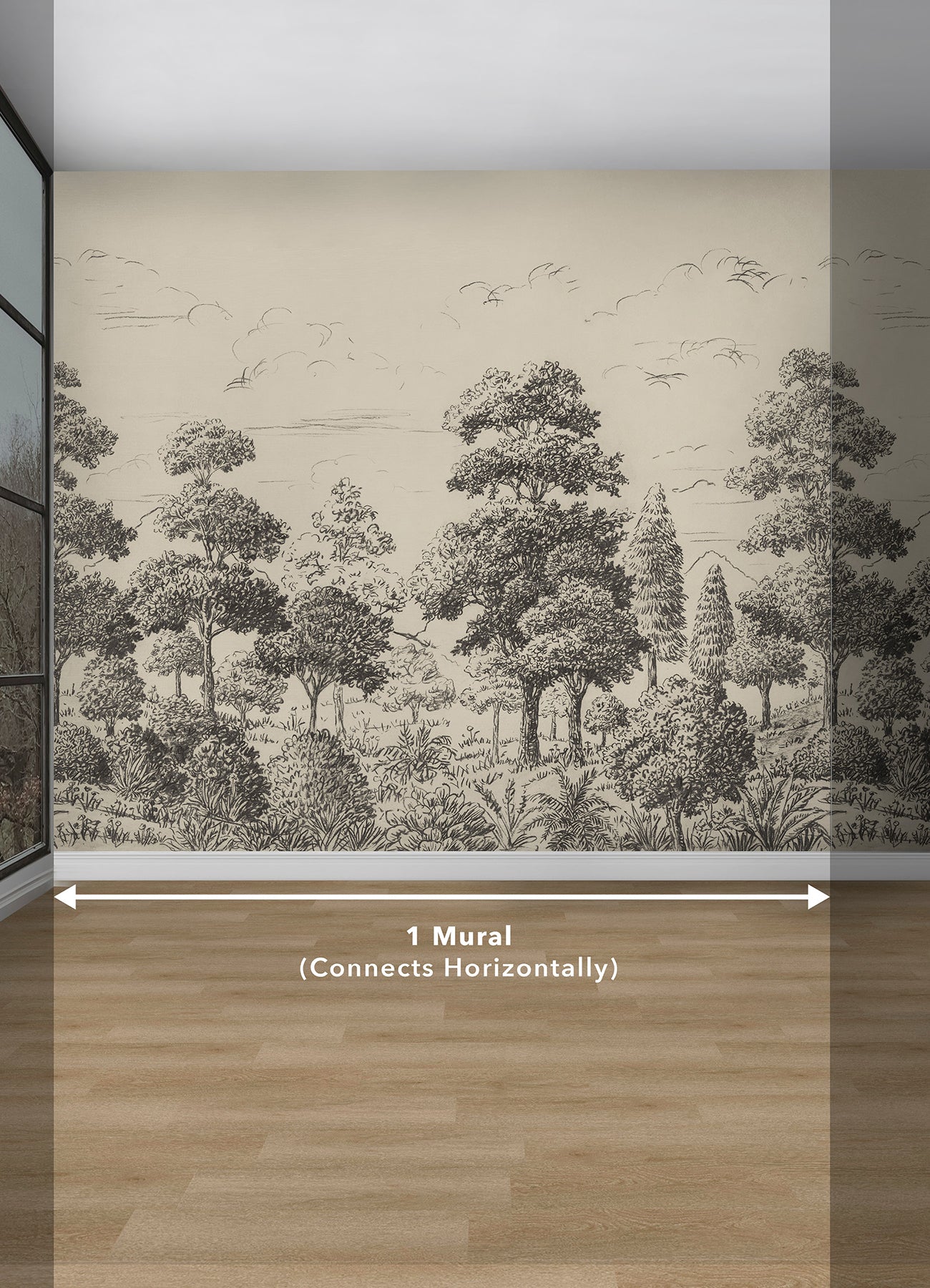 Sylva P&S Wall Murals - dimensions