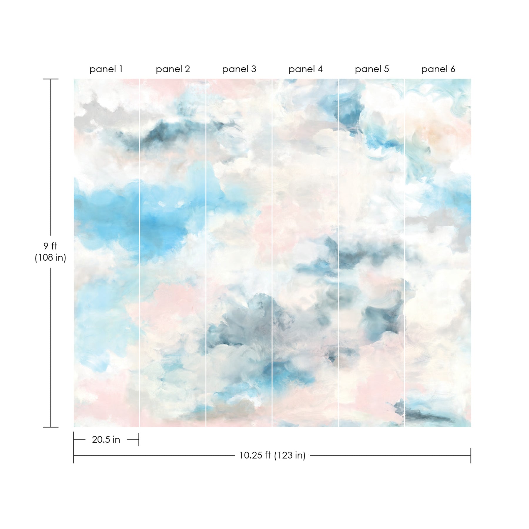 Nimbus P&S Wall Murals - dimensions