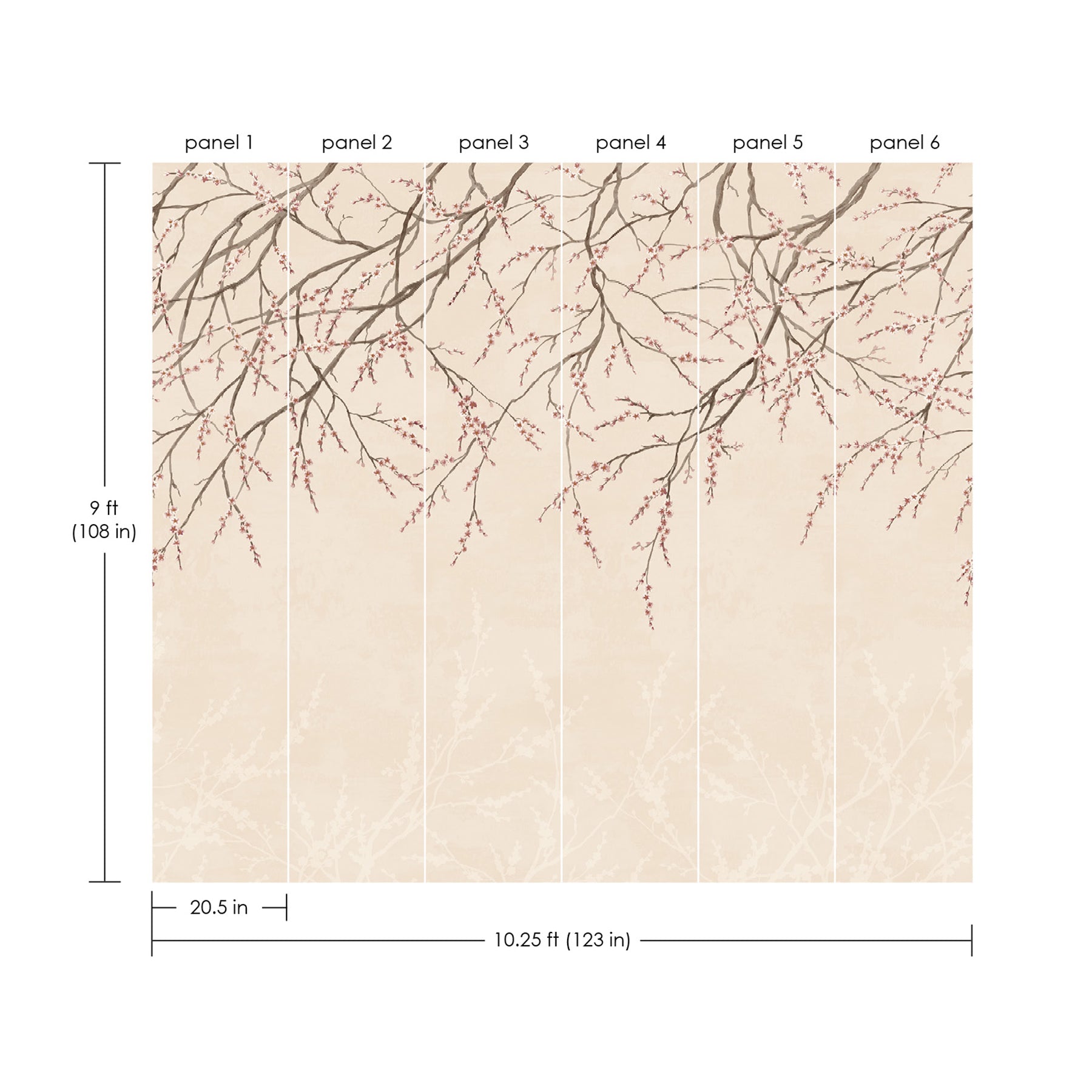 Scott Living Hanami Peel & Stick Wall Murals