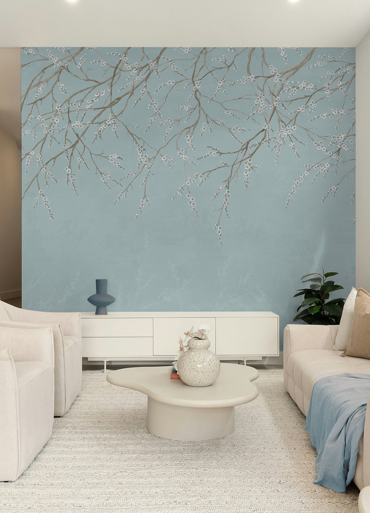 Hanami P&S Wall Murals in a room setting