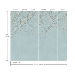 Hanami P&S Wall Murals - dimensions