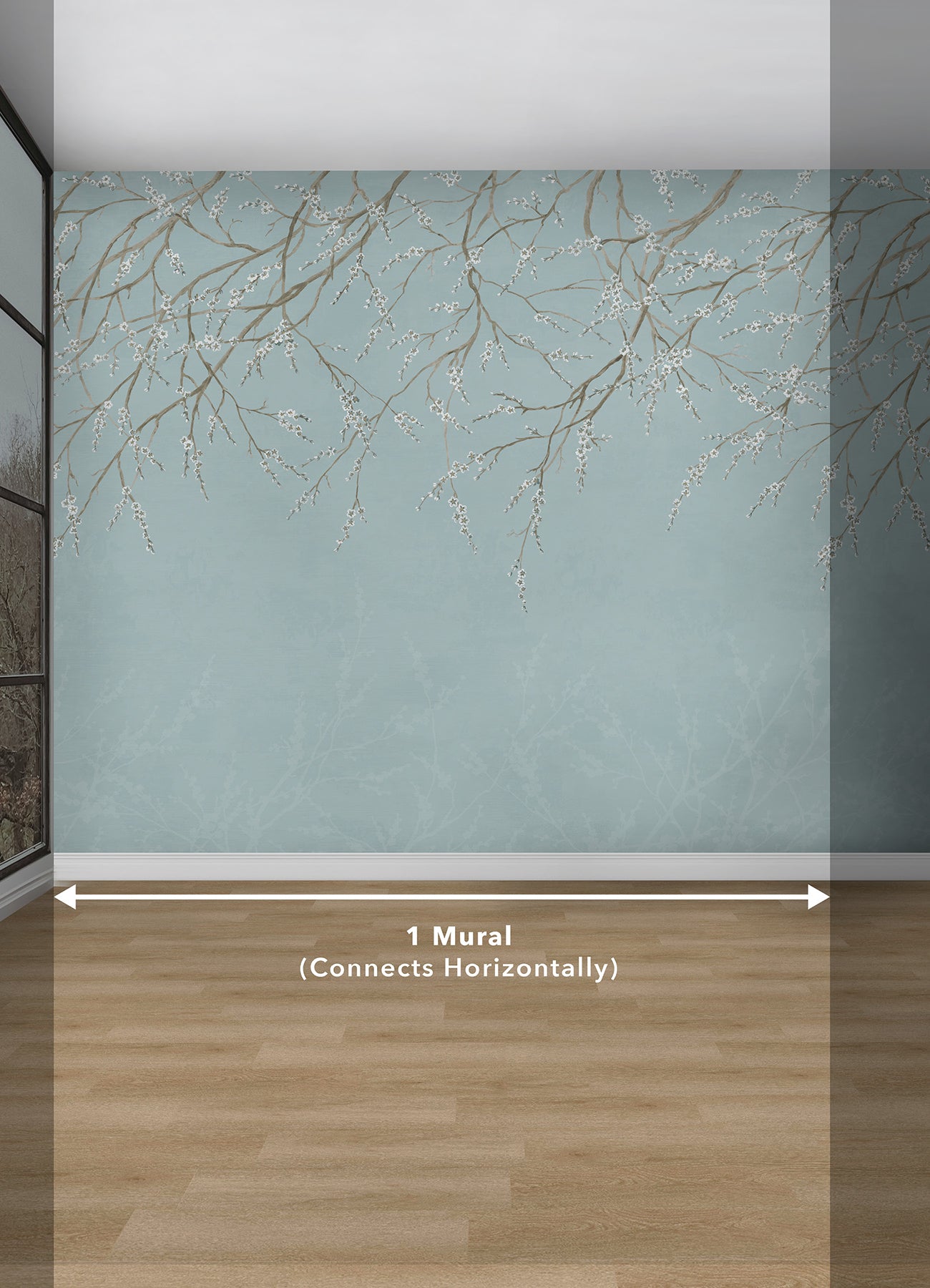 Hanami P&S Wall Murals - dimensions