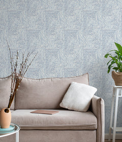 Ink P&S Wallpaper in a room setting