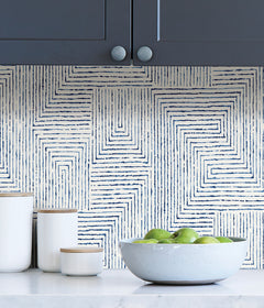 Ink P&S Wallpaper in a room setting