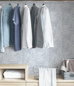 Ink P&S Wallpaper in a room setting