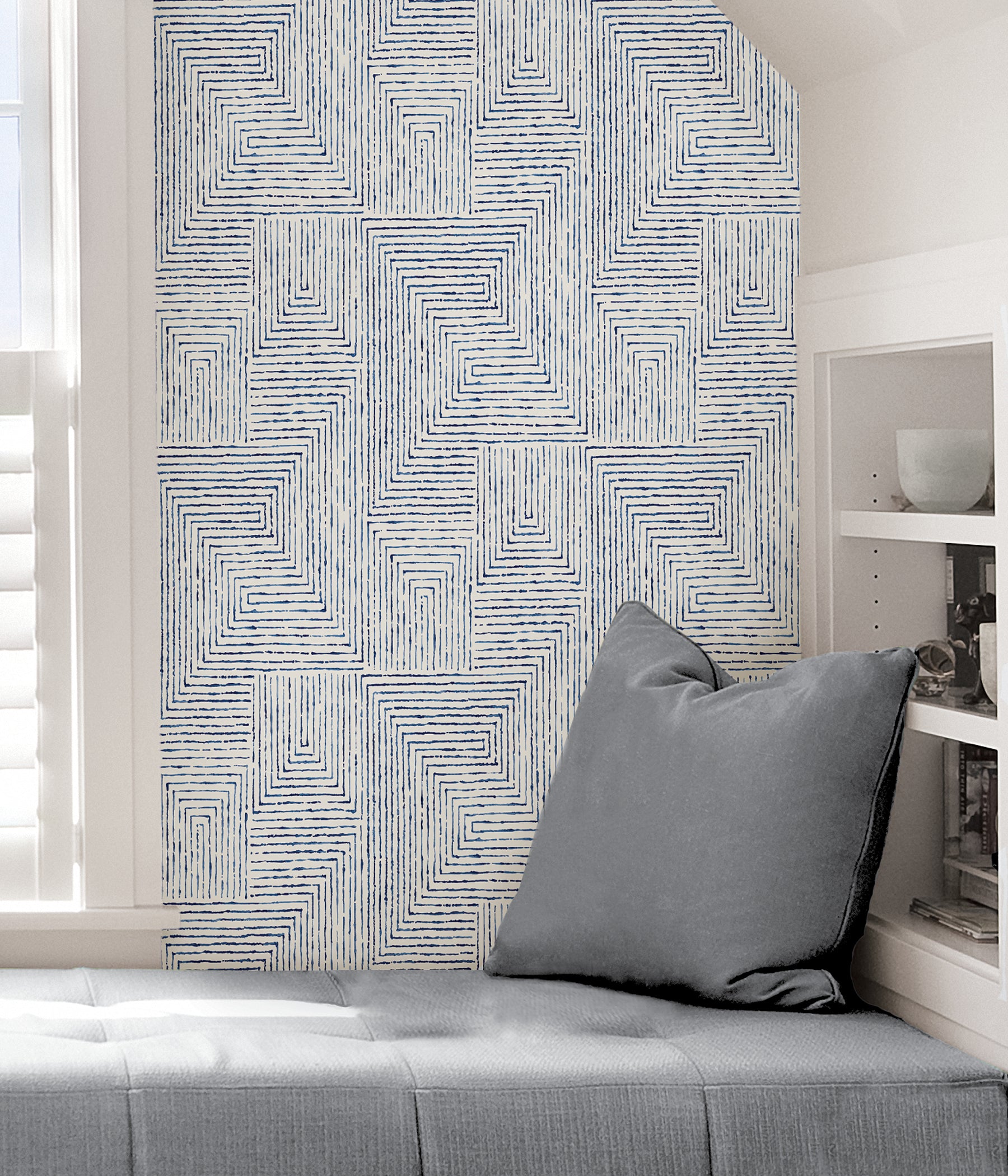 Ink P&S Wallpaper in a room setting