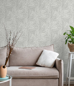 Ink P&S Wallpaper in a room setting
