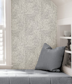 Ink P&S Wallpaper in a room setting