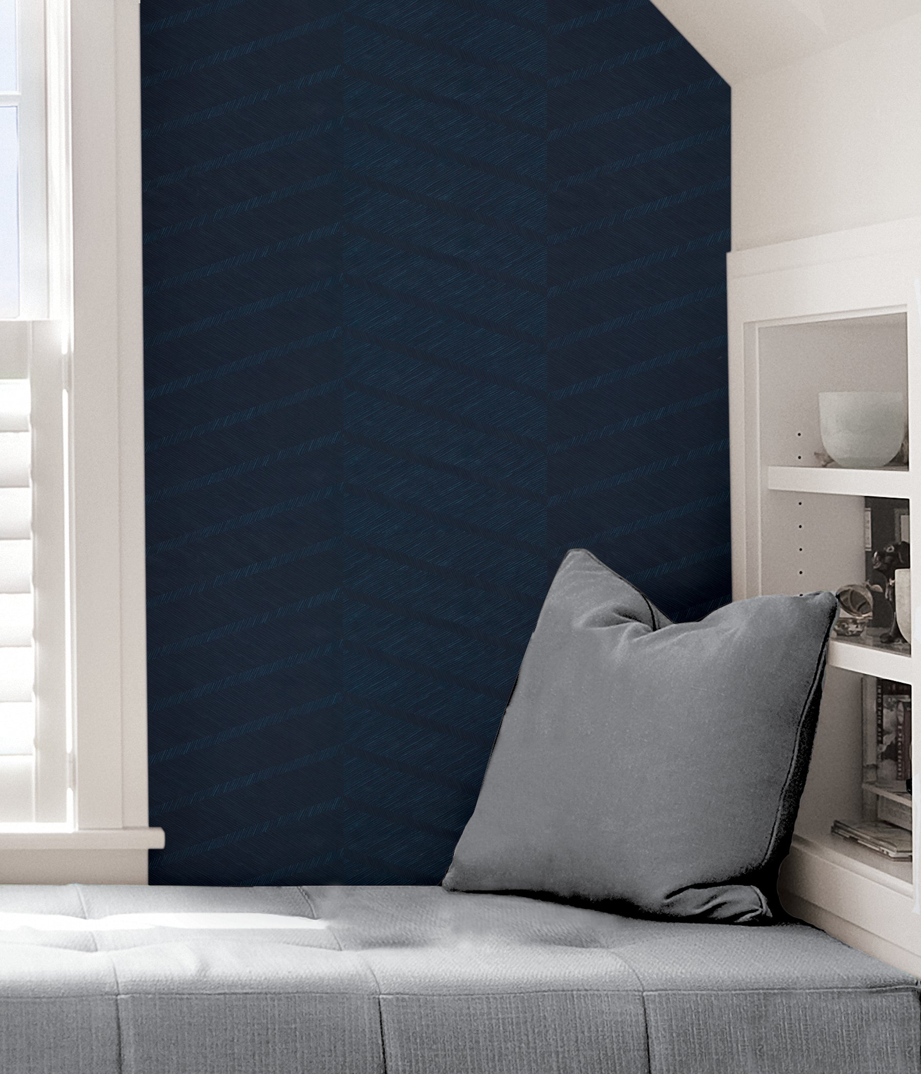 Wayward P&S Wallpaper in a room setting