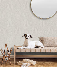 Foliate P&S Wallpaper in a room setting