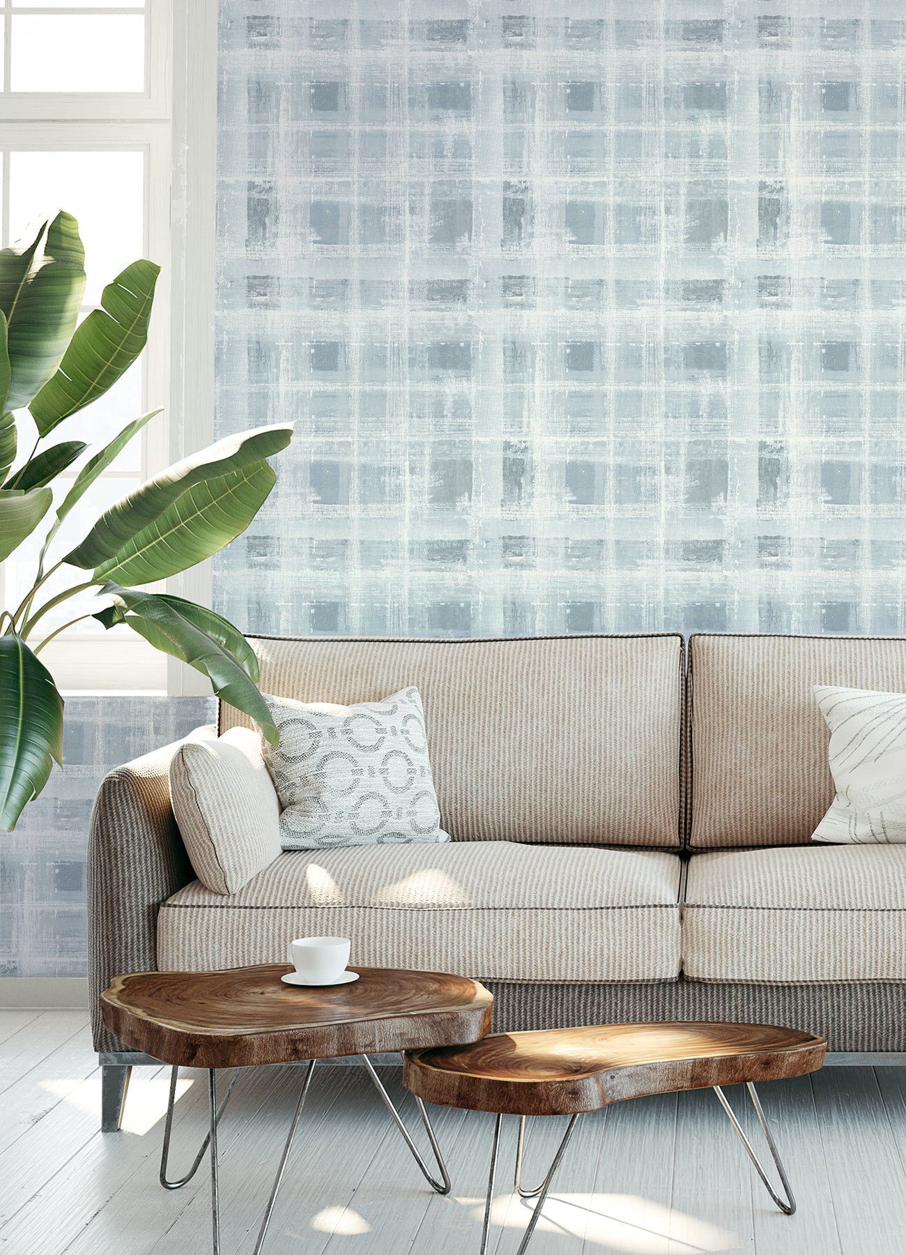 Stuart P&S Wallpaper in a room setting