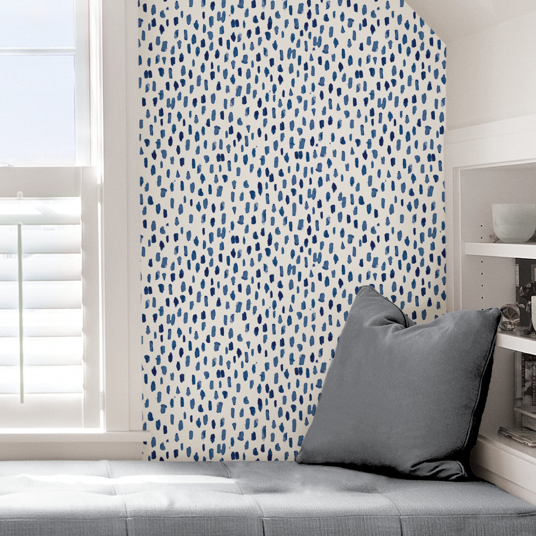 Bindu Peel and stick wallpaper in a room setting