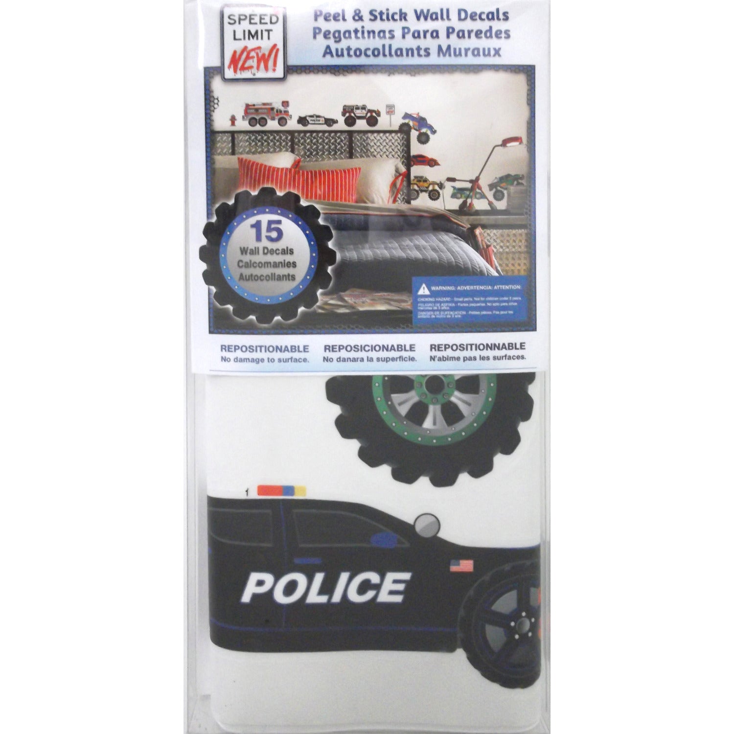 New Speed Limit Trucks Wall Decals - packaging